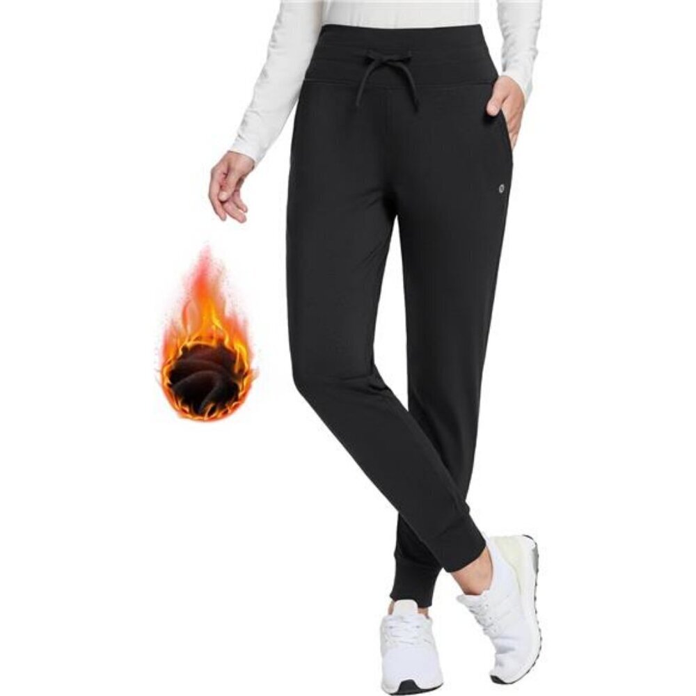 Women's Fleece Lined Pants Water-Resistant Sweatpants Winter Thermal Ski